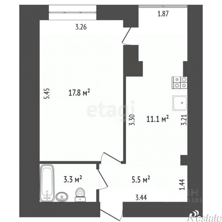 1-комн квартира Братский пер, 46/16,  д. 46/16
