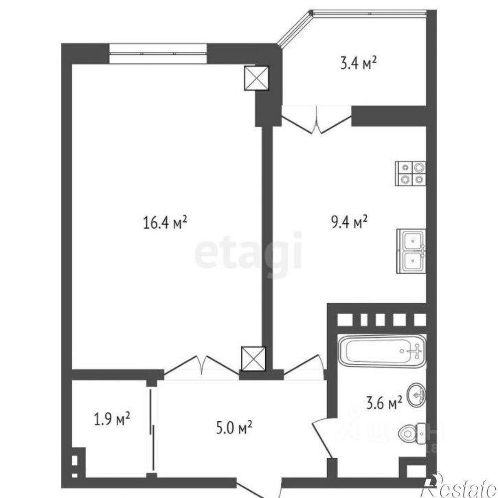 1-комн квартира б-р Платова, 8,  д. 8