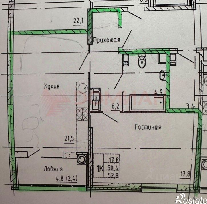 2-комн квартира пр-кт Шолохова, 270 1,  д. 270 1,  к. 1