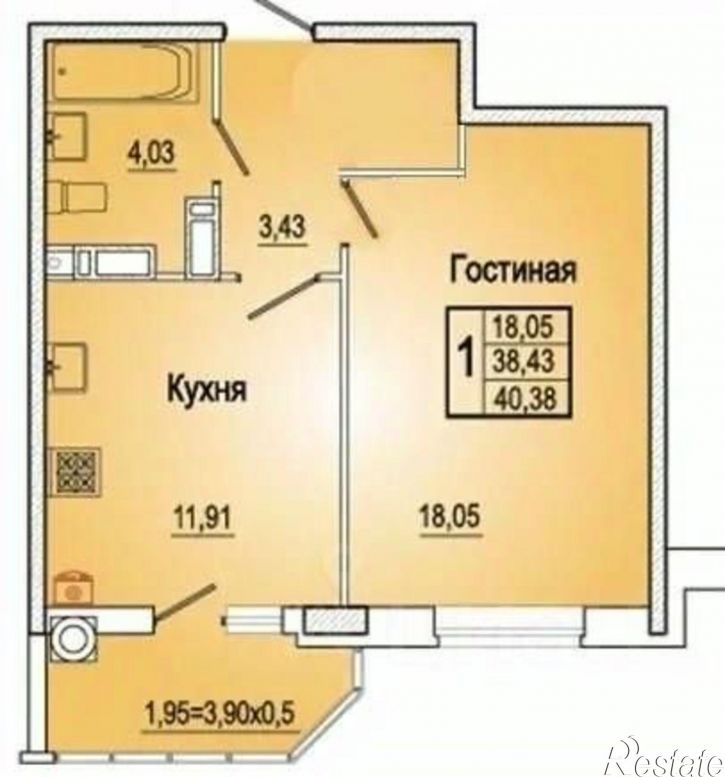 1-комн квартира ул Подвойского, 68,  д. 68