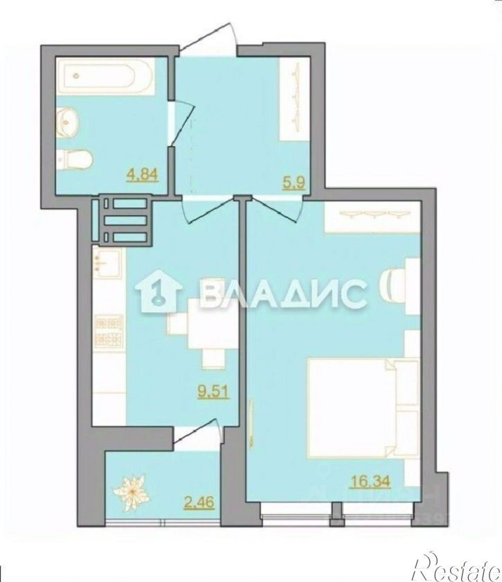1-комн квартира Бугский пер, 29А,  д. 29А