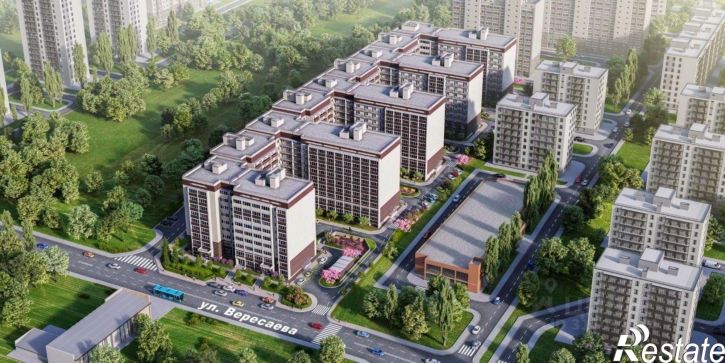 1-комн квартира в новом доме ул Вересаева, 103в 2,  д. 103в 2,  к. 2