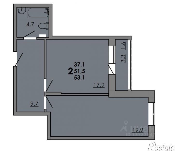 2-комн квартира в новом доме ул Ткачева, 3,  д. 3