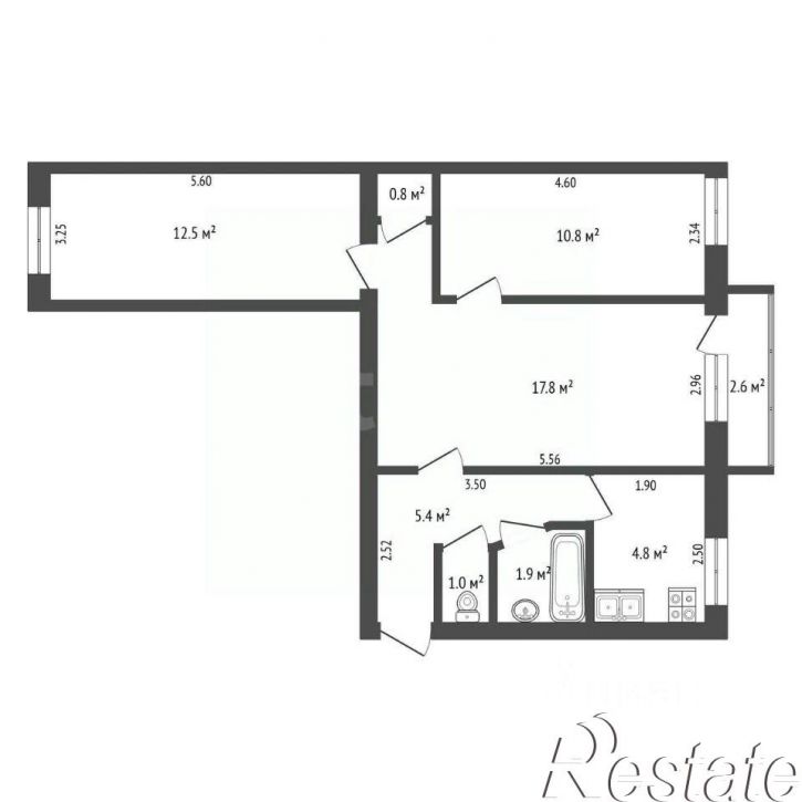 1-комн квартира улица Веры Пановой, 37,  д. 37