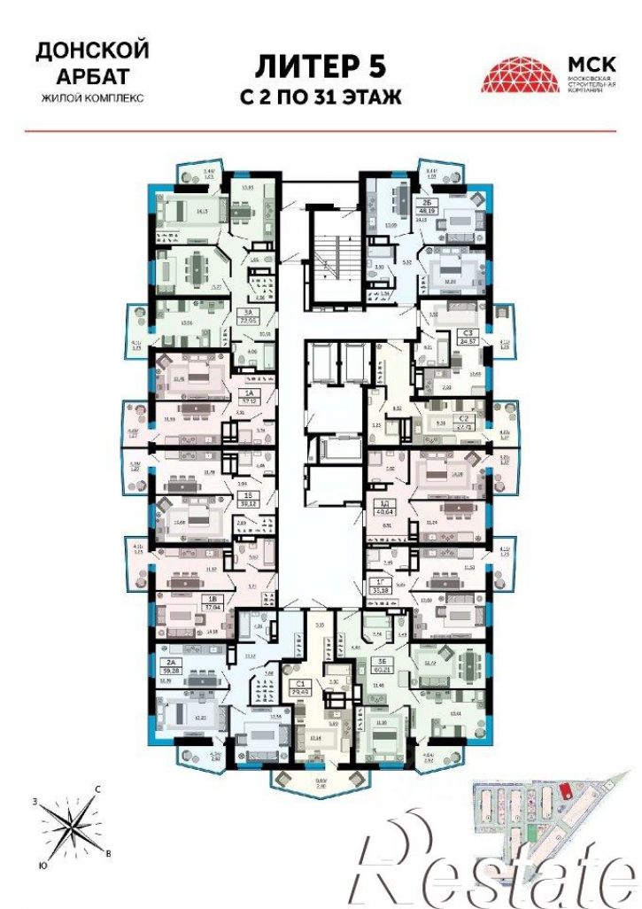 1-комн квартира в новом доме Кировский проспект, 89 с5,  д. 89 с5