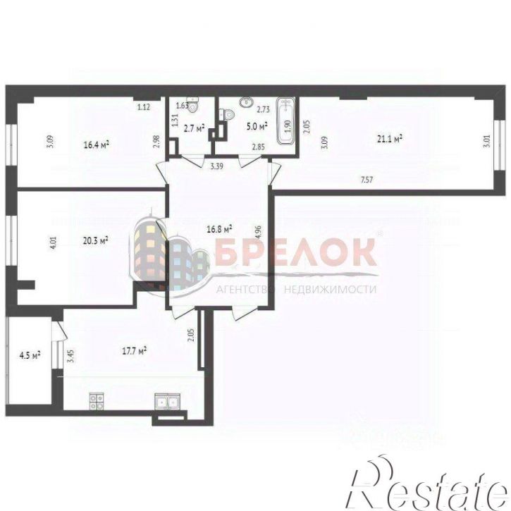 3-комн квартира улица Матросова, 35,  д. 35