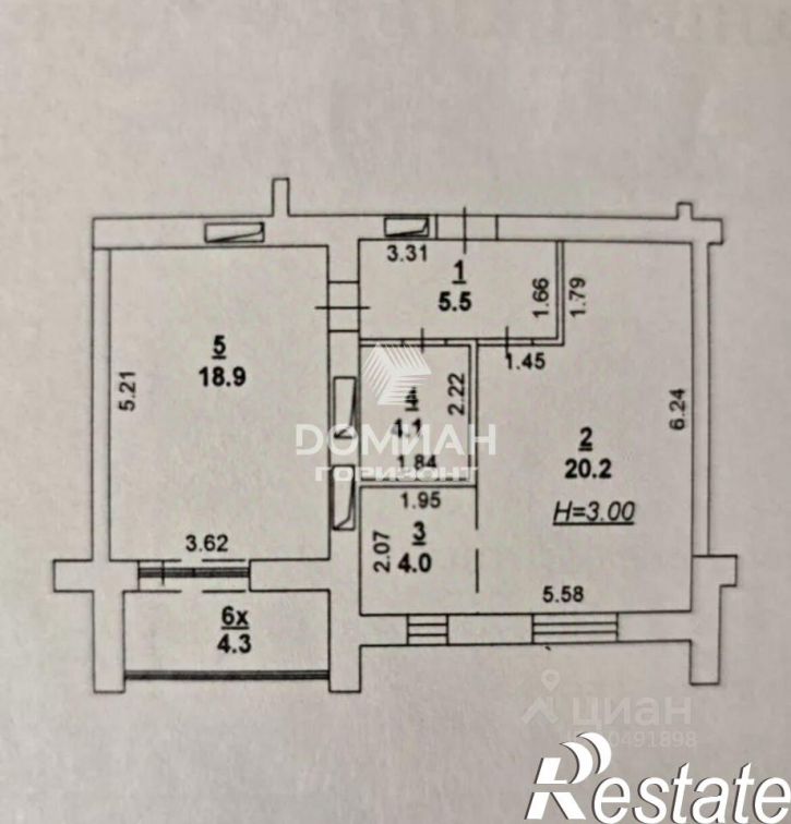 2-комн квартира Измаильский переулок, 39А с2,  д. 39А с2