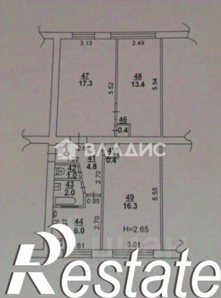3-комн квартира Токарная улица, 80,  д. 80