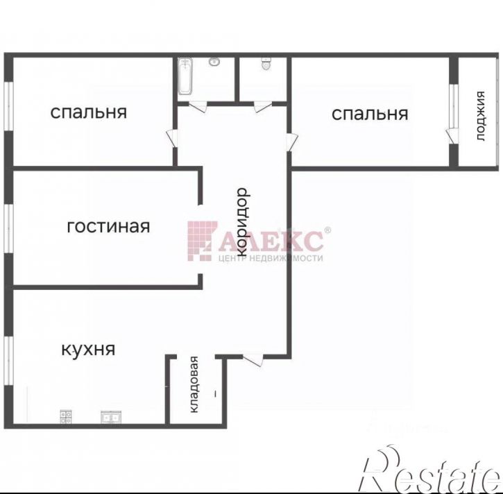 3-комн квартира улица Туполева, 9/1,  д. 9/1