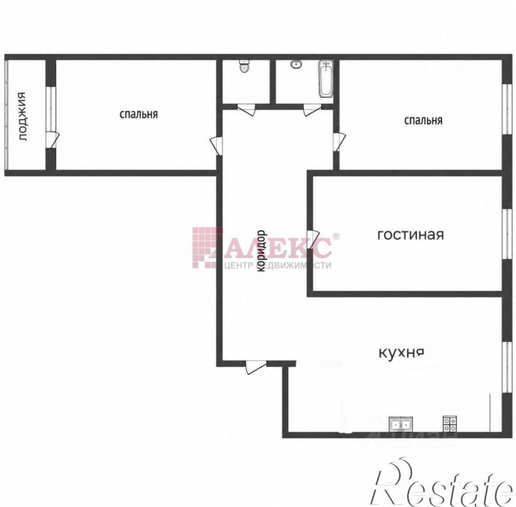 3-комн квартира улица Туполева, 9/1,  д. 9/1