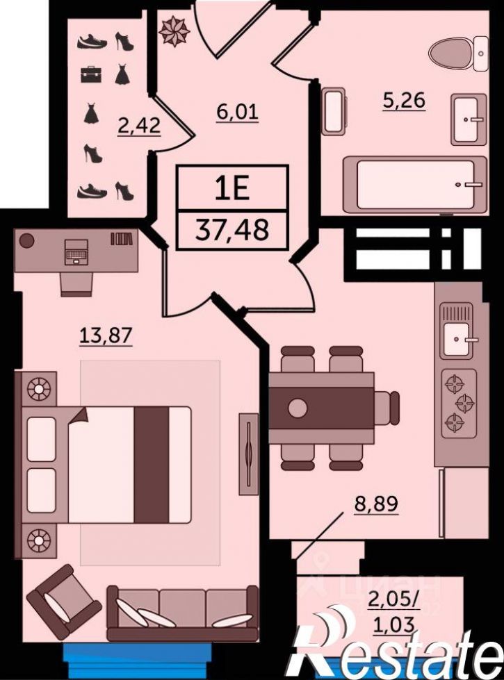 1-комн квартира в новом доме Тибетская улица, 1В с1,  д. 1В с1