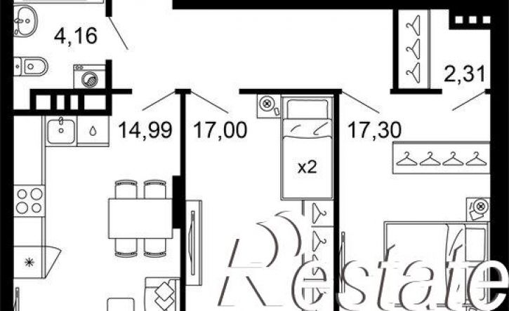 2-комн квартира Доломановский переулок, 19,  д. 19